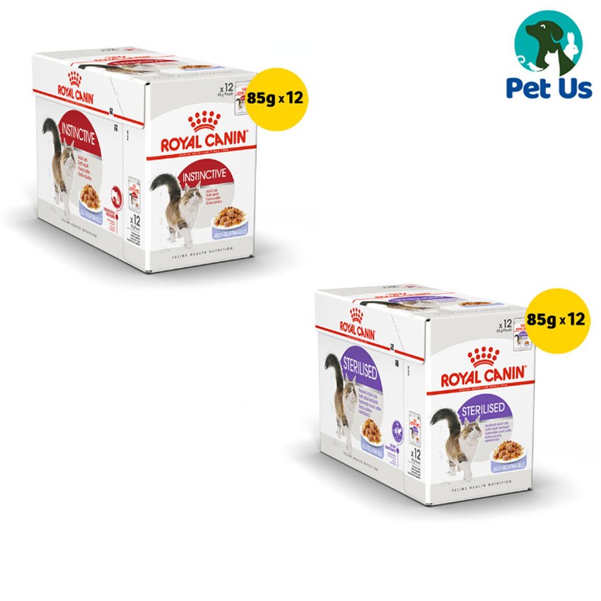 โรยัล คานิน อาหารเปียกสำหรับแมวโต ในน้ำซอสเจลลี่ ขนาด 85 กรัม X 12 ซอง ROYAL CANIN CAT INSTINCTIVE JELLY 85 G. X 12 S.