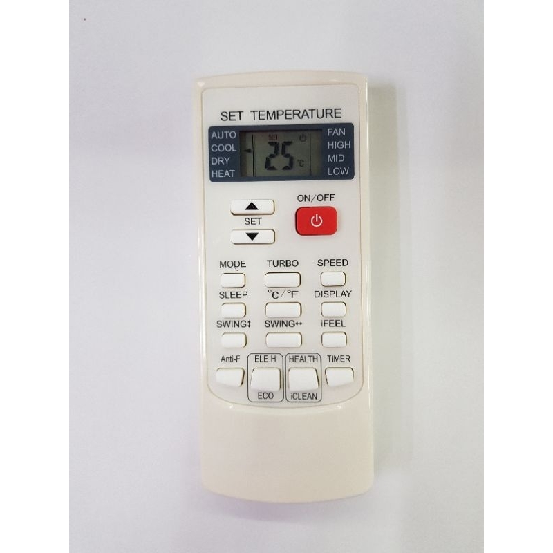 รีโมทแอร์YKR-H/102Eใช้สำหรับแอร์อีโคโน่.แอร์มิตซุย.โซฟุแร์ประบอกหน้าแบบเดียวกันได้ไม่ต่องแซทค่า(อย่าใส่ถ่านอัลคาไลน์)
