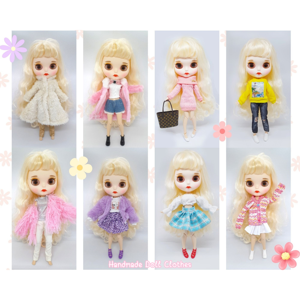 (พร้อมส่ง 2/2) ชุดตุ๊กตาบลายธ์ blythe มีหลายแบบค่ะ เสื้อคลุม กระโปรง กางเกง ของตกแต่งตุ๊กตา