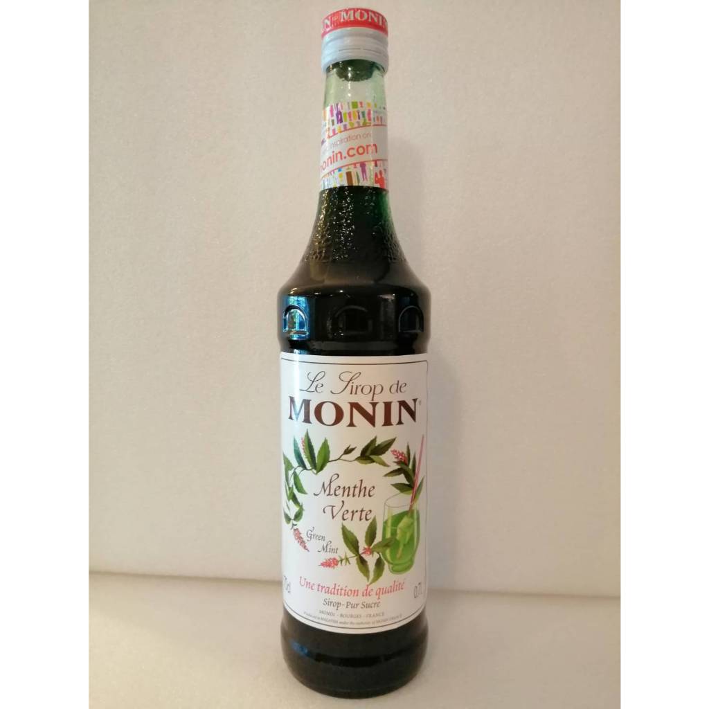 (ขวดเปล่า) โมนิน ไซรัป Green Mint ((Empty Bottle) Monin Syrup Green Mint) 700 ml.