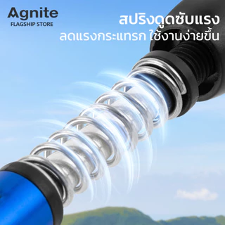 Agnite ไม้เท้าเดินป่า แท่งไม้เดินป่า อลูมิเนียม ด้ามจับแนวตั้ง พับเก็บได้ แพ็คคู่ 2ชิ้น Trekking Pole