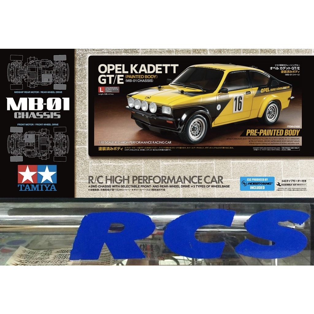 💥New💥 🏁 TAMIYA 47499 ชุดคิท OPEL KADETT GT/E บนแชสซีส MB-01 ต้องสร้างเอง (บอดี้ทำสีมาแล้ว)