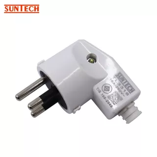 SUNTECH รุ่น TL3316 ปลั๊กเสียบแบบงอ ตัวผู้ เต้าเสียบ 3ขา สีดำ, สีขาว มาตรฐาน มอก.166-2549