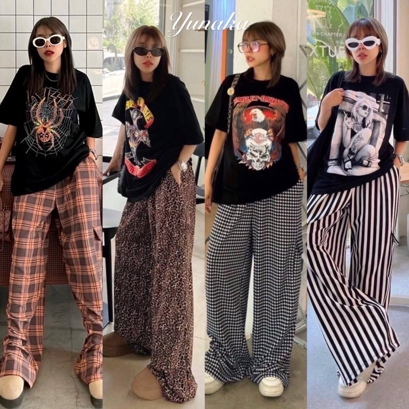 New Arrival !!!! Cargo Style Set เซทเสื้อยืดคอกลมแขนสั้น ทรง Oversize นิดๆ สกรีน Guns N’ Roses  มาพร