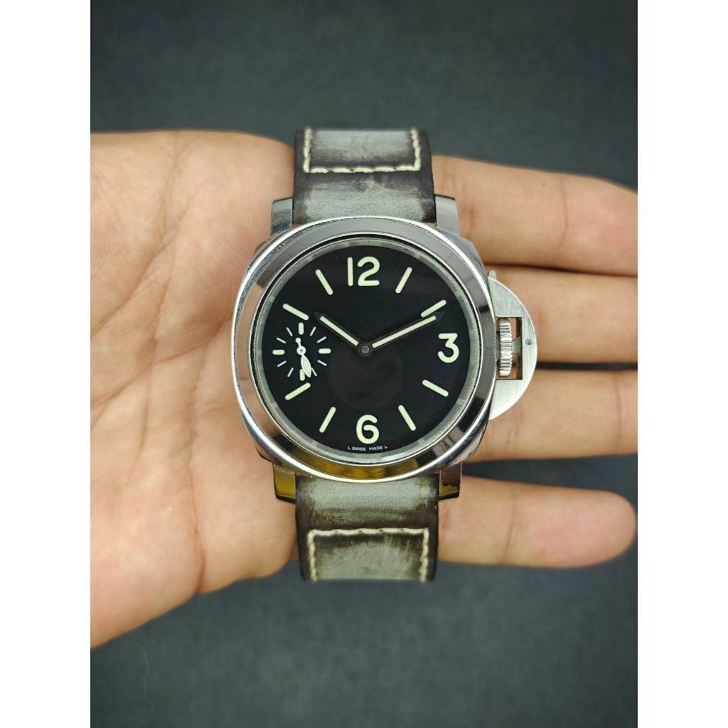 สายนาฬิกา สายหนังวัวแท้ overwrist crazy horse Grey Handmade Leather Strap