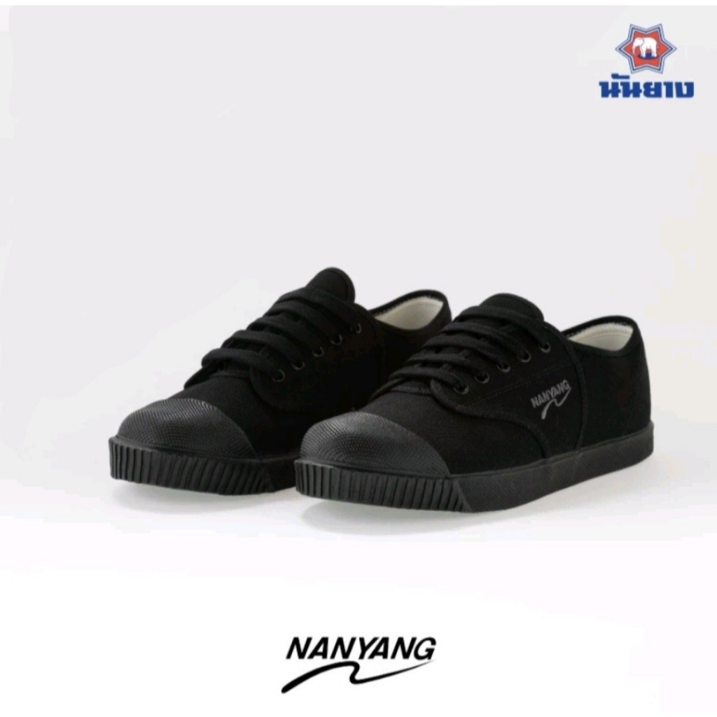 Nanyang รองเท้าผ้าใบ รองเท้านักเรียนนันยาง รุ่น 205-S สีดำ (Black) ไซส์ 27-45