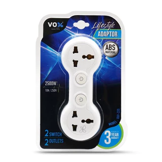 VEXXO อะแดปเตอร์ VEXXO Adapter อะแดปเตอร์ ปลั๊กไฟพ่วง VAP หัวแปลง รองรับแรงดันไฟฟ้า 250โวลต์ 10A/2500Wปลั๊กไฟพ่วง