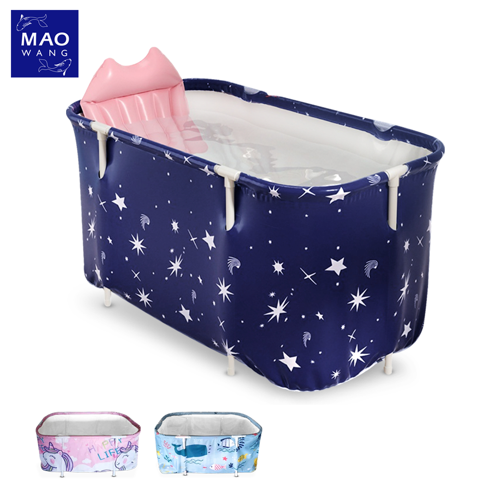 อ่างแช่น้ำ สำหรับเด็กและผู้ใหญ่ พับเก็บได้ วัสดุหนา 6 ชั้น Folding Bathtub
