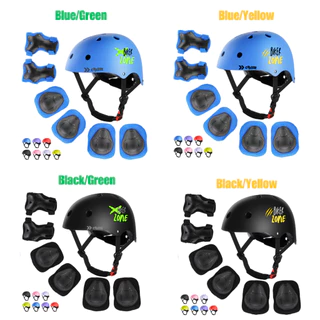 พร้อมส่ง เซตหมวกกันน็อคเด็ก 10 สี ดีไซส์เท่ สนับมือ สนับเข่า สนับศอก หมวกกันน็อค Helmet protective kid balance bike