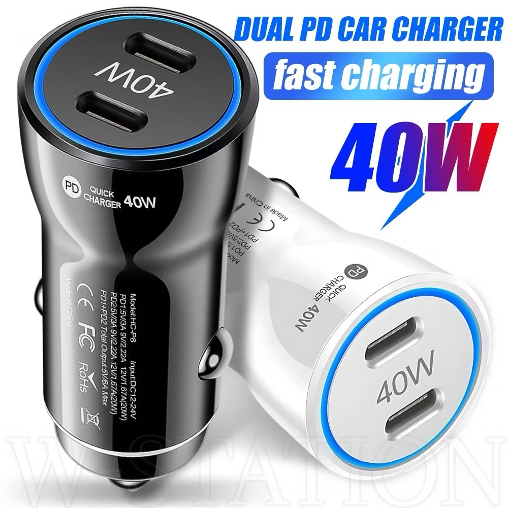 ที่ชาร์จในรถยนต์ USB38W+PD30W ชาร์จเร็วสุด 12-24V สากลสำหรับรถยนต์และรถบรรทุก