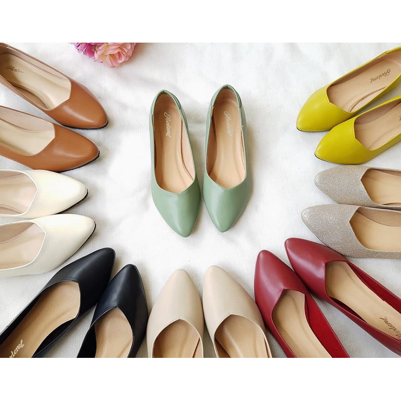 ✅ H9009 ✅ Size 35-42 รองเท้าส้นเตี้ยใส่สบาย   ✅สูง 1 นิ้ว