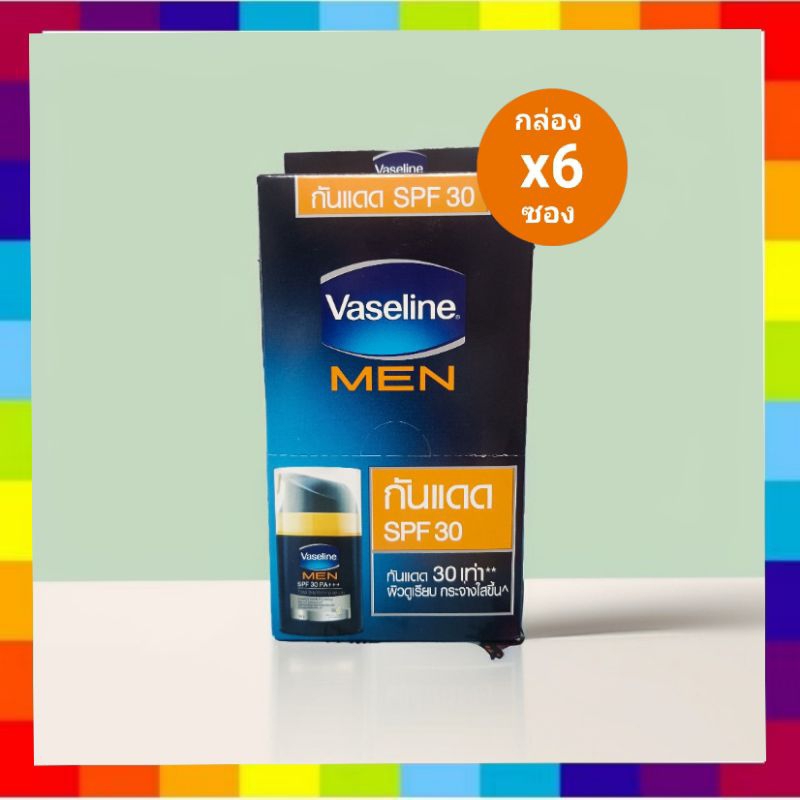 ( 6ซอง) วาสลีน เมน เอส พี เอฟ 30 พีเอ+++ โททัล ไบร์ทเทนนิ่ง เซรั่ม Vaselin MEN SPF30 PA+++ Total brightening serum 7 g