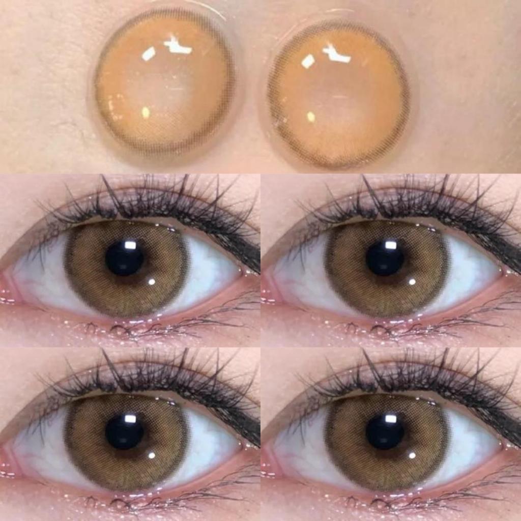 Toffee Brown 14.2mm เลนส์แฟชั่นเรนเดอร์สีมาก คอนแทคเลนส์สี เลนส์สไตล์ประจำวัน คอนแทคเลนส์