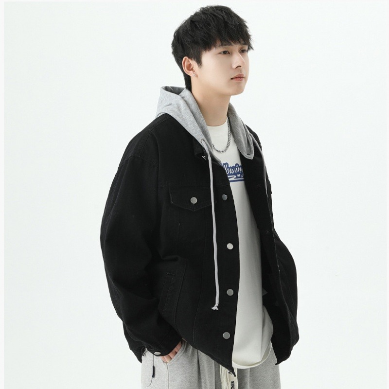 COD(THสปอต )เสื้อเเจ็คเกตยีนส์ผู้ชายผ้ายีนส์สีพื้น