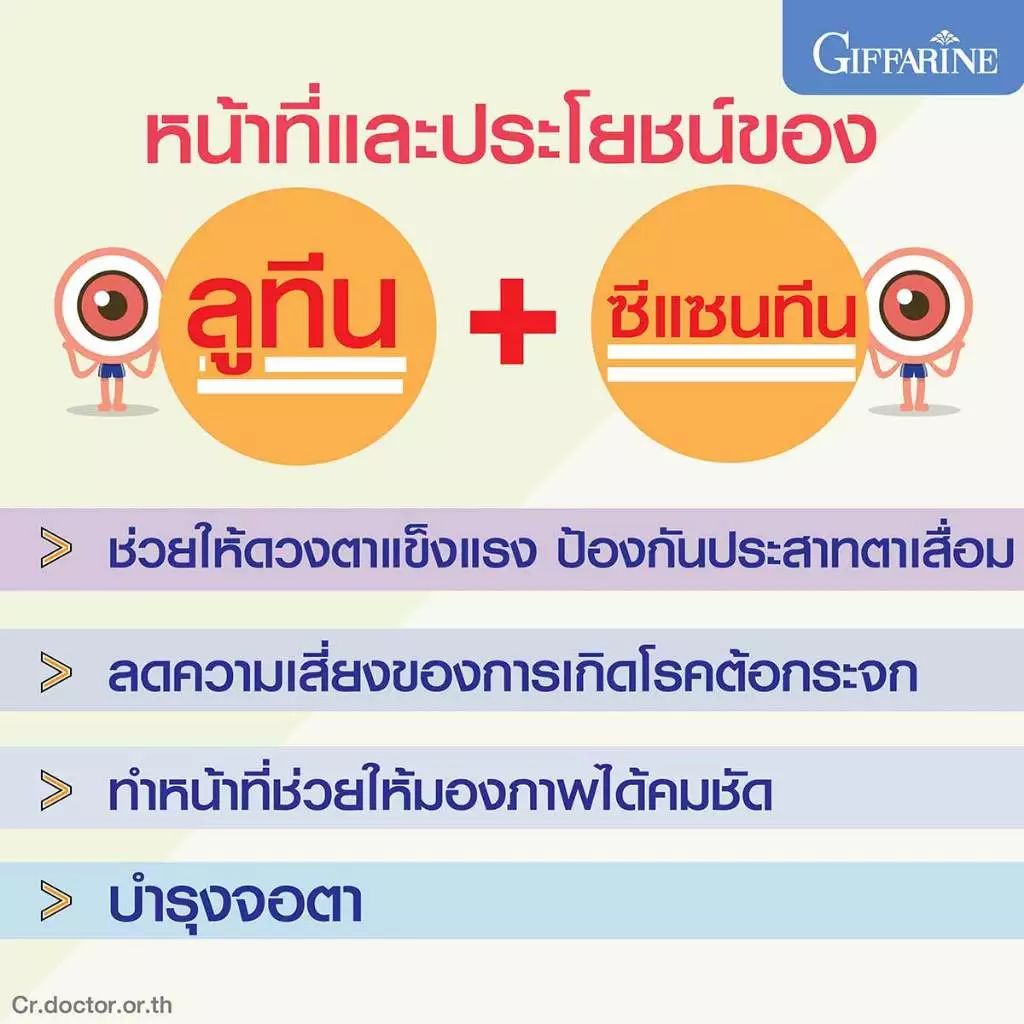 แอลซีวิต พลัส เอ แอลซีวิตกิฟฟารีน บำรุงสายตา วิตามินเอ LZVIT GIFFARINE thumbnail 3