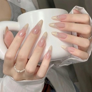 🇹🇭จัดส่งวันนี้🎁 DD271 เล็บปลอมสำเร็จรูป เล็บปลอมยาว กันน้ำ ห…