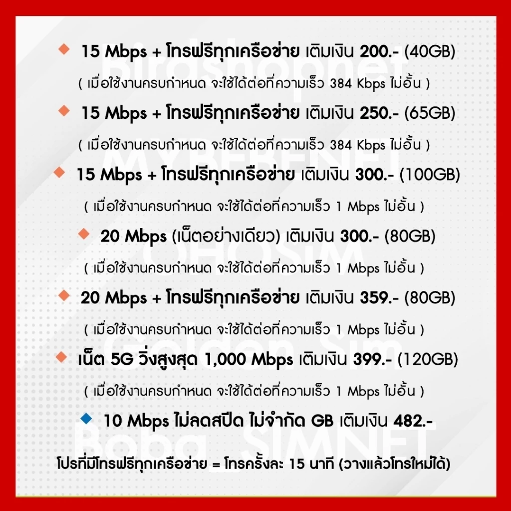 ซิมทรู เน็ต 15Mbps 40GB โทรฟรีทุกเครือข่าย thumbnail 6