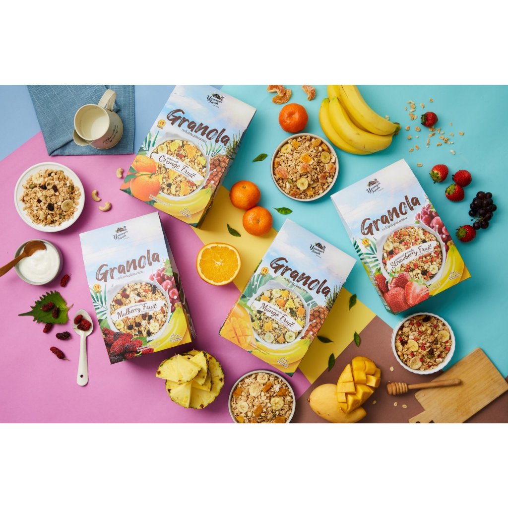 Younger Farm กราโนล่าธัญพืชอบกรอบ มี 8 รสชาติให้เลือก 200-225 กรัม