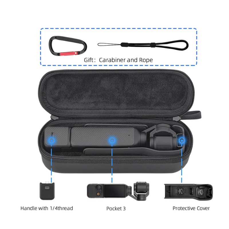 BRDRC Carrying Case for DJI Osmo Pocket 3 กระเป๋าเก็บของแบบพกพา