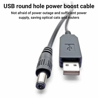 AK สายชาร์จ USB To DC 5.5มม. สายแปลง USB 5V to 12V 9V DC Step-Up Jack 5.5x2.1mm ใช้สำหรับจ่ายไฟจากเพาเวอร์แบงค์เข้าอุปกร