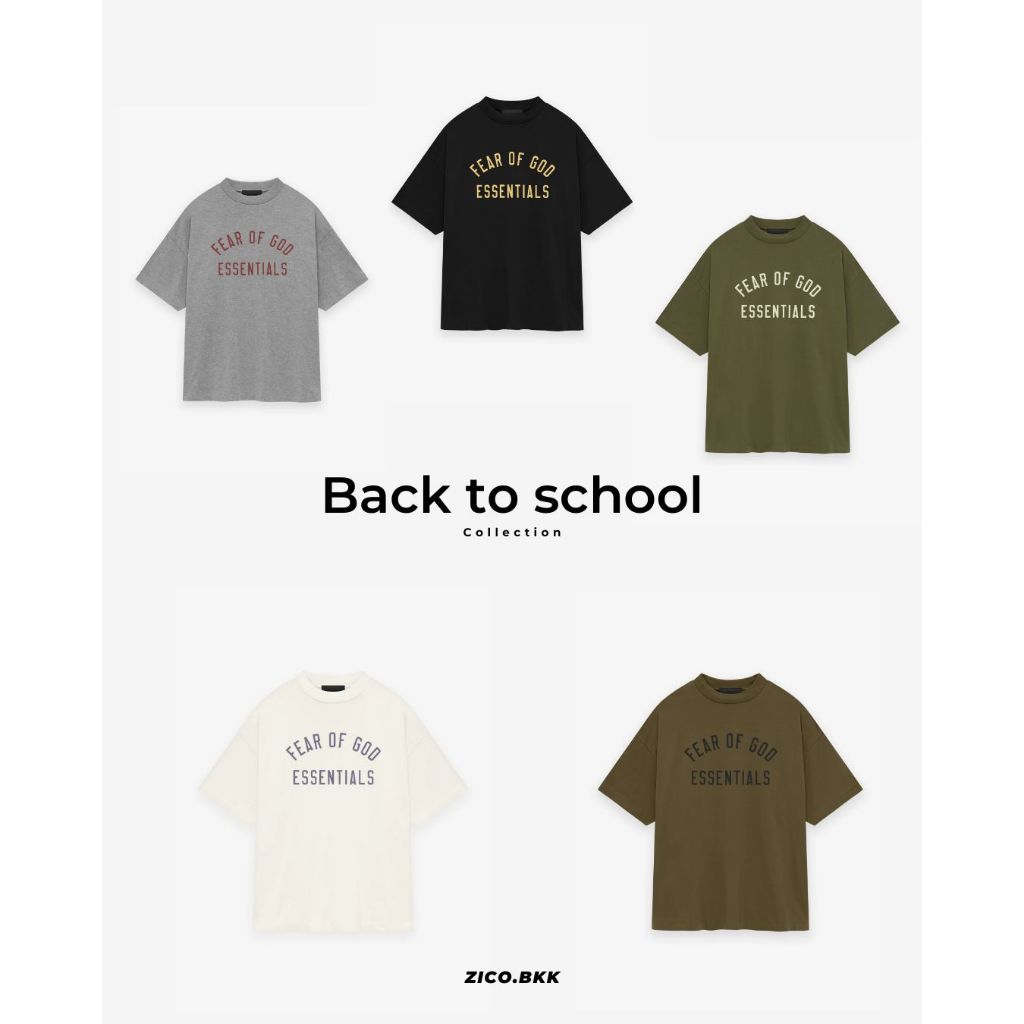 พร้อมจัดส่ง!! Ess Jersey Crewneck Tee (FW24) [Back to school Collection]
