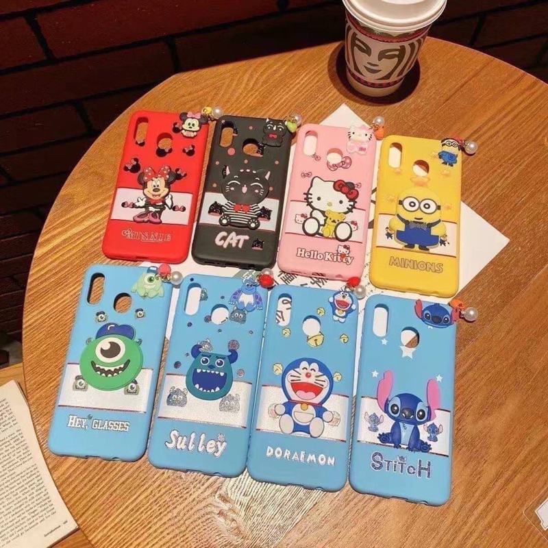 Case for Oppo F7 F9 F11pro A5S A7 A12 TPU งานนิ่มการ์ตูนกระดิ่งห้อย ตัวตูนนูนติดหลังเคส ลายสวย น่ารัก สินค้าส่งตรงจากไทย