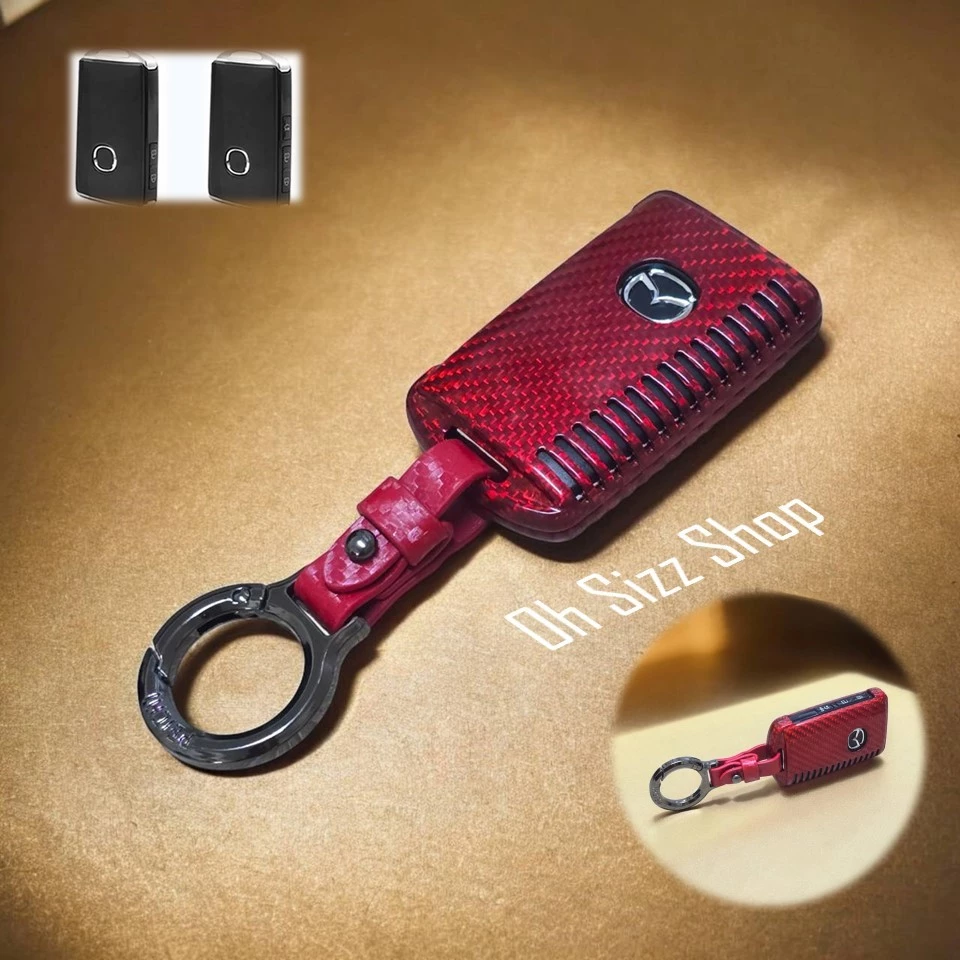 เคสรีโมทรถ Mazda ปุ่มข้าง 2024  คาร์บอนไฟเบอร์แท้ T-Carbon Air Vent Design (Top Product ; Carbon Fiber Key Case)  Key Se thumbnail 5