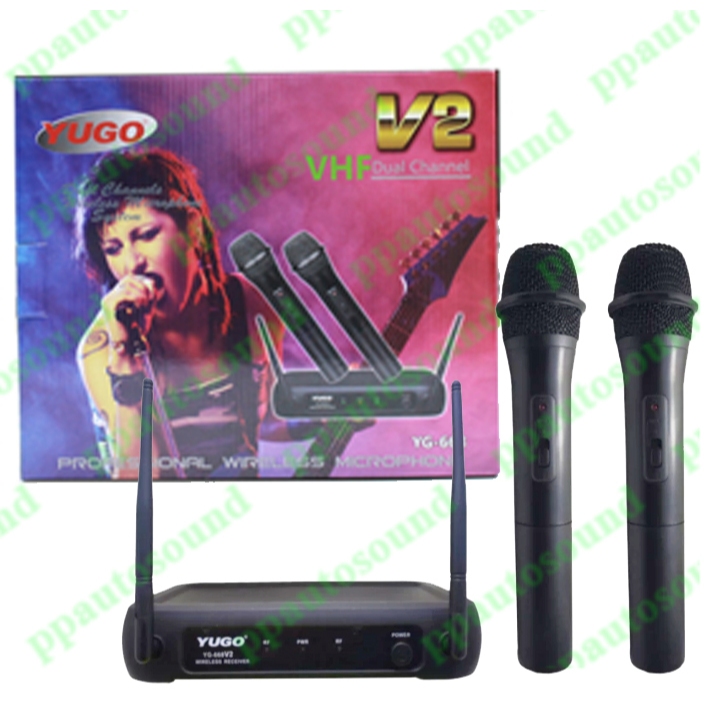 YUGO ไมค์โครโฟนไร้สาย ไมค์ลอยคู่ Wireless Microphone รุ่น YG-668V2