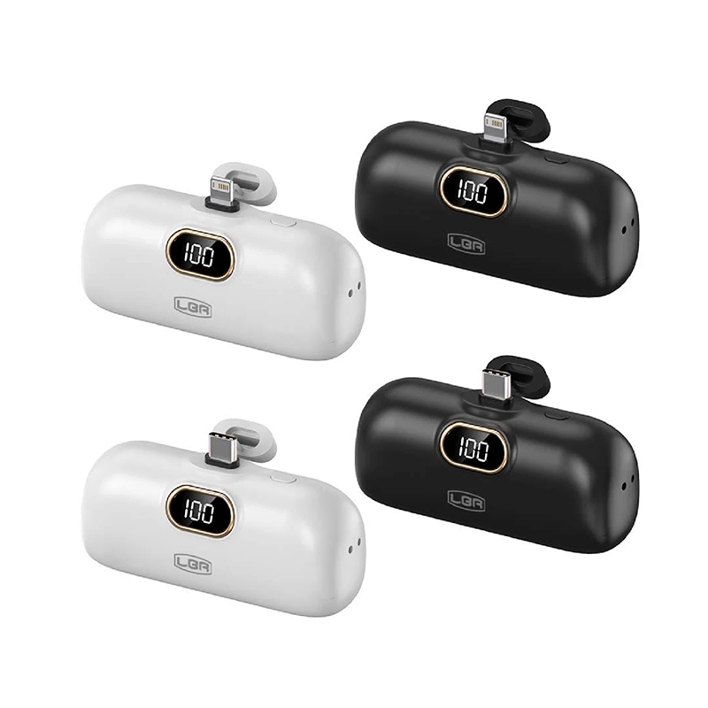 Mini Powerbank LBR P19 แบตสำรอง 10000mAh Type C / IOS สีขาว/ดำ