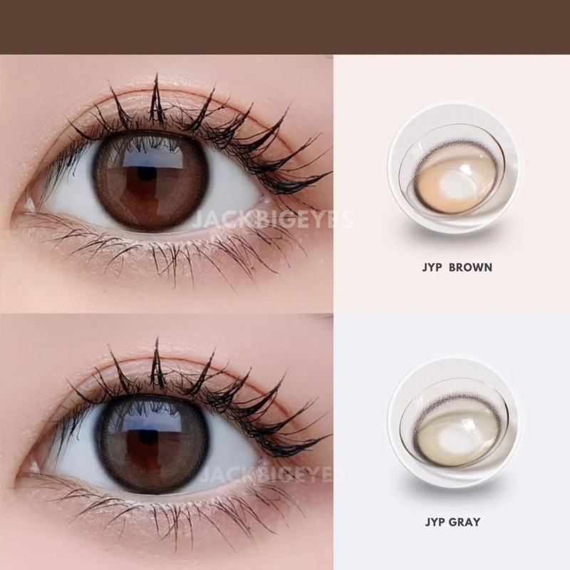 เลนส์พรีเมียม Silicons hydrogen ค่าอมน้ำ60% JYP gray/brown สายตาปกติ-1000