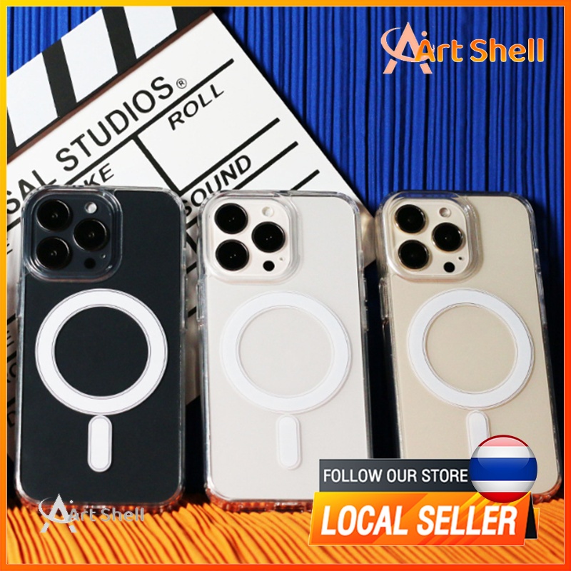 ส่งจากไทย เคสสําหรับไอโฟน11 แม่เหล็ก เคสใสกันกระแทก เคสชาร์ได้ สำหรับ IPhone 13 7Plus 14 12 11 15 Pro MAX 6 7 6S Plus