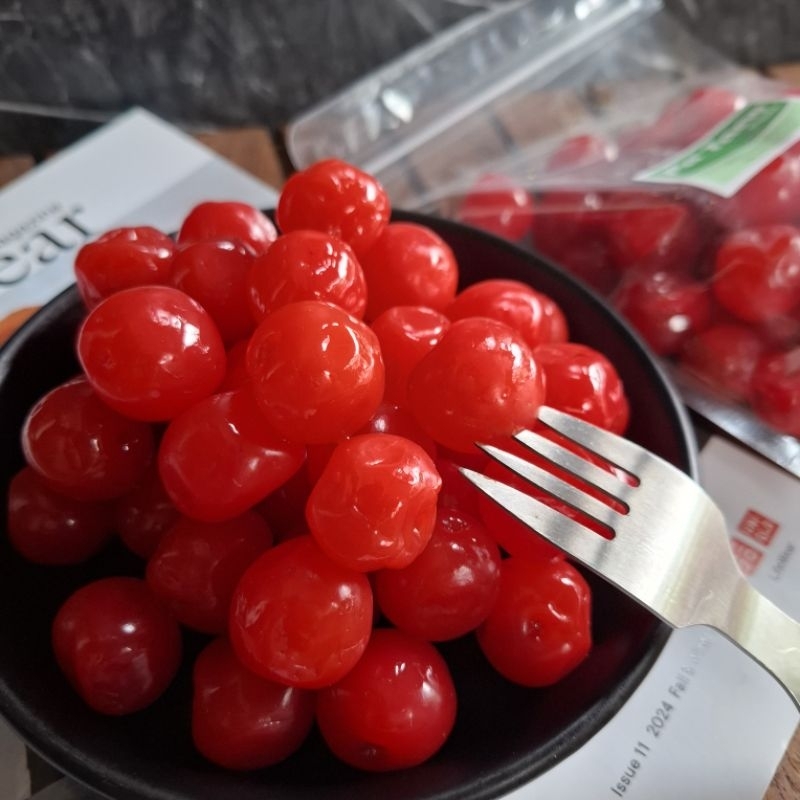 🍒เชอรี่แดงแช่อิ่มป้าแต๋ว 500กรัม อมเปรี้ยวอมหวานกรอบชุ่มฉ่ำโคตรอร่อย #เชอร์รี่