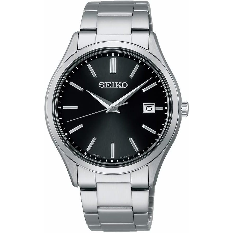 SEIKO SBPX147 Unused S series Solar Sapphire glass Black SS Analog Men