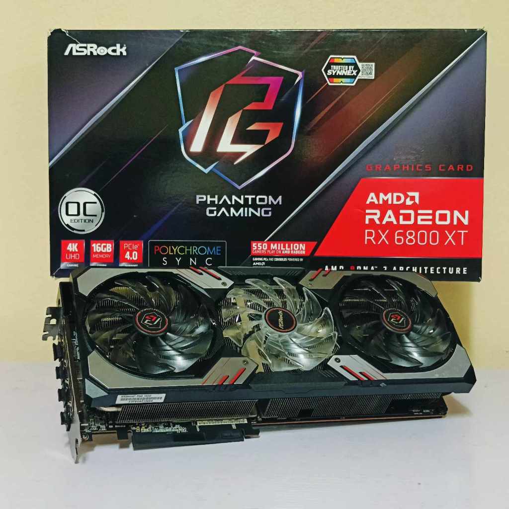 RX 6800 XT ASROCK PHANTOM 16GB GDDR6 สินค้ามือสอง