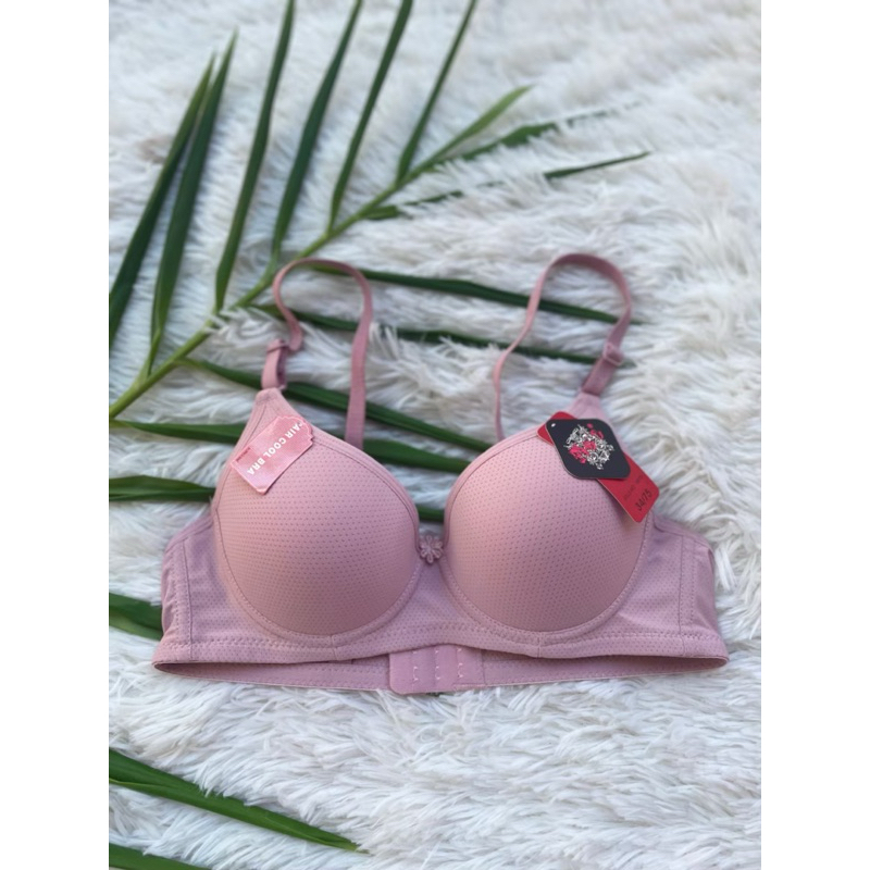 เสื้อชั้นใน คัพA มีโครง ฟองน้ำบาง ถอดสายได้. ผ้า Air cool. #8875