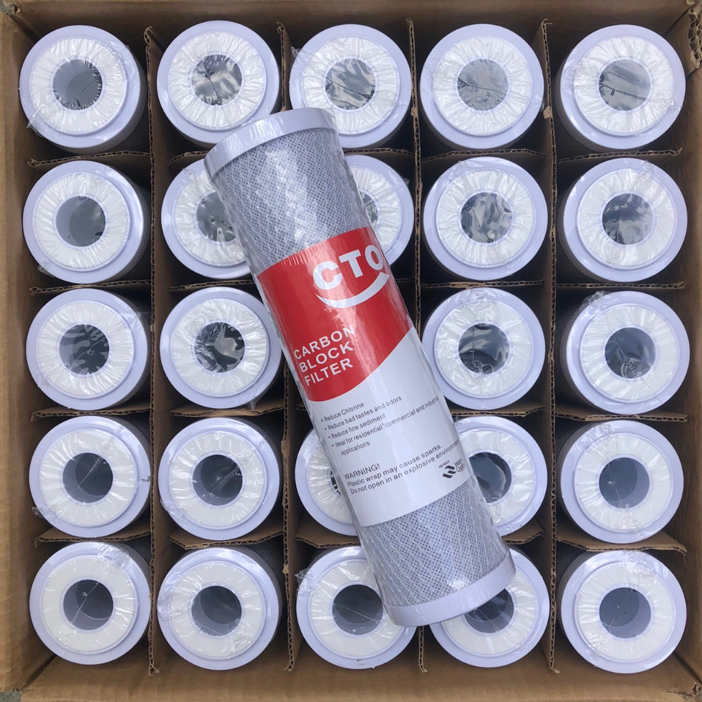 ไส้กรองน้ำ CTO คาร์บอนบล็อค Carbon Block ขนาด 10"X2.5" ขายยกลัง 25 แท่ง