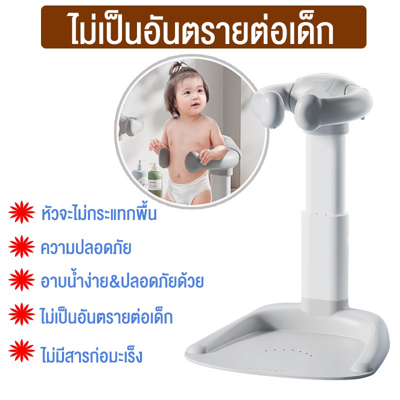 ที่ช่วยอาบน้ำเด็ก ขณะยืน แบบ ระบายน้ำได้ดี ปรับระดับความ สูงได้ น้ำหนักเบา