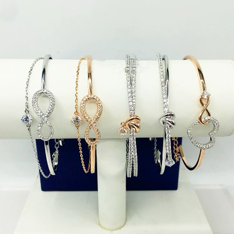 พร้อนส่ง ที่ไทย ของแท้สร้อยข้อมือคริสตัล Swarovski Eternal Love ของขวัญวันเกิดสำหรับผู้หญิง