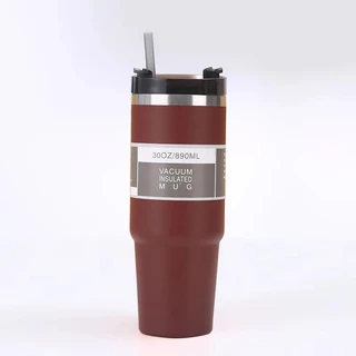 แก้วน้ำ เก็บความเย็นได้ดี สีพื้น แก้วน้ำสแตนเลส30oz 890ml. ให้เลือกหลากหลายสี