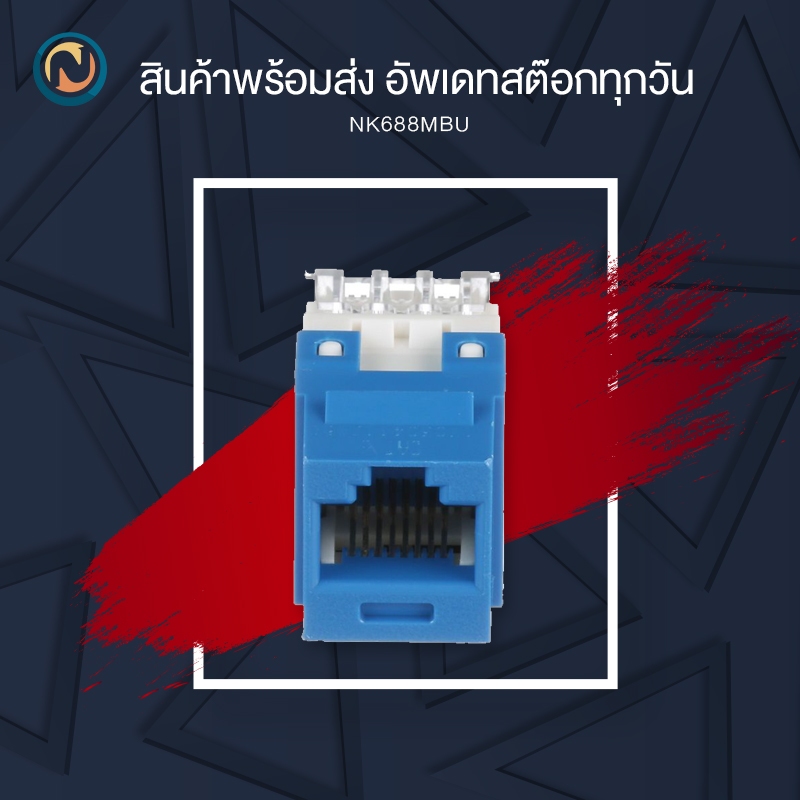 Panduit UTP RJ45 Cat 6 Punchdown Keystone Jack Module, BU (NK688MBU) ขอออกบิลได้ค่ะ