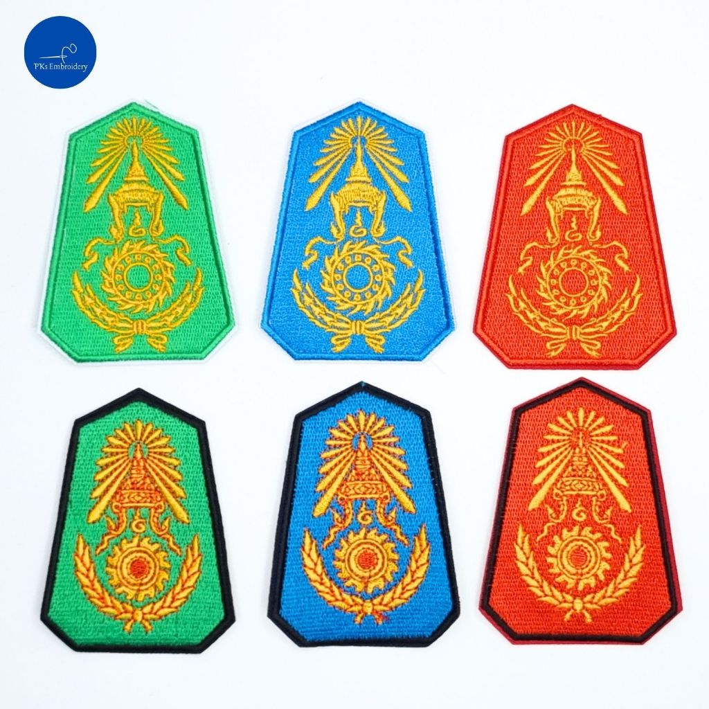อาร์ม เครื่องหมาย ตรากองทัพบก ทหาร อาร์มติดชุดวอร์ม งานสวย มีสีแดง ฟ้า เขียว