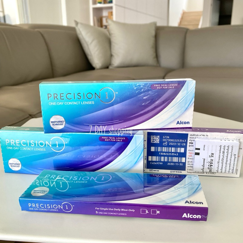 มีโค้ดลด30%ทัก Alcon Precision 1 คอนแทคเลนส์ใส รายวัน 5 คู่ 10 ชิ้น