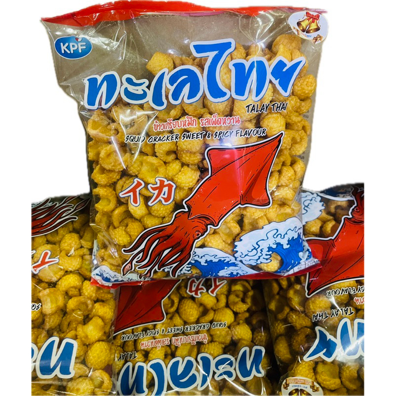 ข้าวเกรียบหมึกทะเลไทรสเผ็ดหวาน น้ำหนัก 400 กรัมราคา 79 บาท