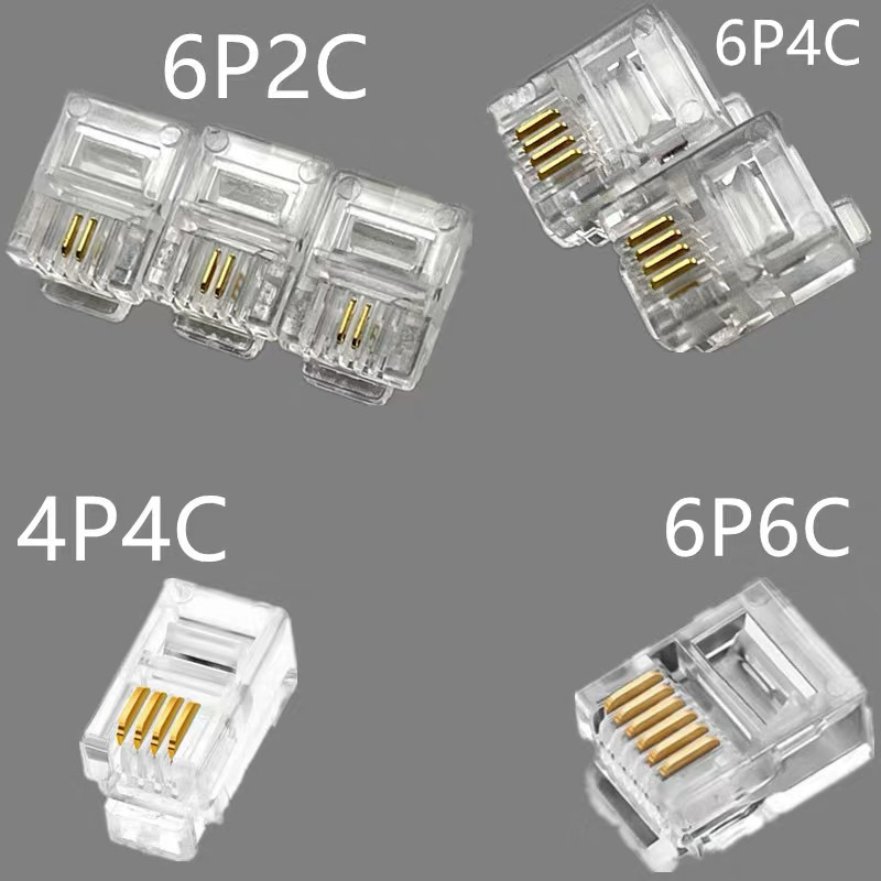 หัวRJ11 /RJ12 2Pin/4Pin/6pin หัวโทรศัพท์ (ราคาต่อ1หัว)