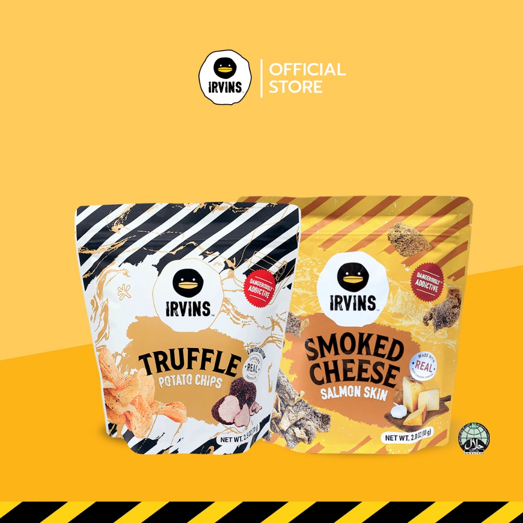 IRVINS Unique Flavour Set ชุดเซ็ทรสชาติพิเศษ (มันฝรั่งทอดกรอบและหนังปลาแซลมอนทอดกรอบ)