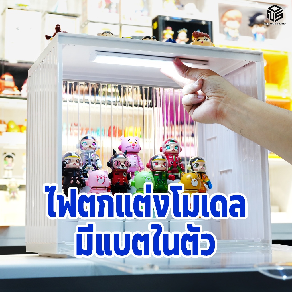 ไฟตกแต่งโมเดล มีแบตในตัว มีเซนเซอร์ ไฟติดเมื่อเดินผ่าน ชารจ์ไฟได้ ไฟติดผนัง ไฟติดบันได ชั้นวาง