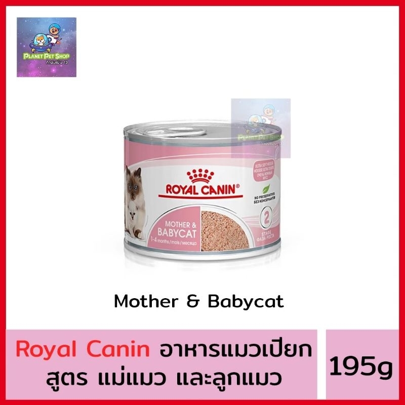 Royal Canin 195 กรัม Mother & Babycat MOUSSE
อาหารเปียกกระป๋องสำหรับลูกแมว แม่แมว