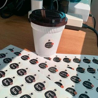 สติกเกอร์กาแฟ เมนูกาแฟ สติกเกอร์รสชาติ ฉลากสินค้าสำเร็จรูป coffee Sticker สติกเกอร์ไดคัท [B5]