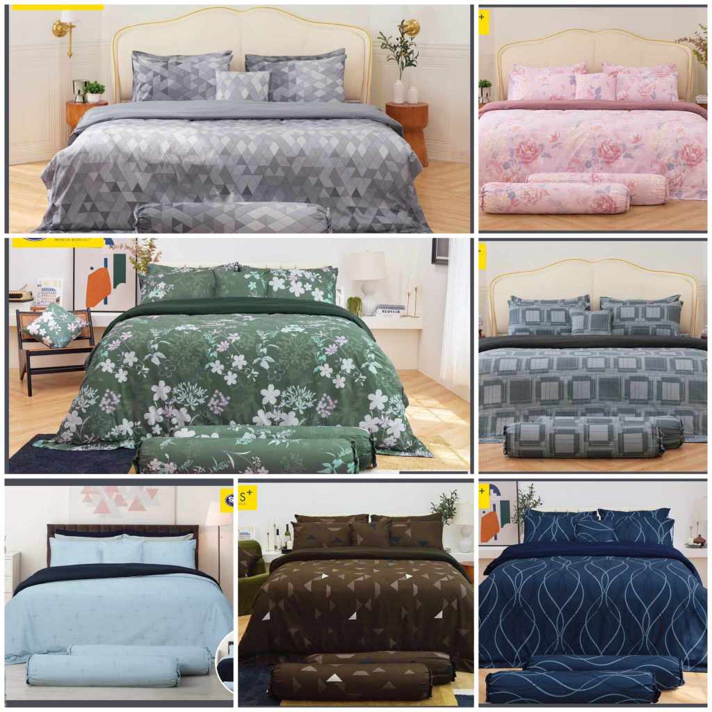Satin Plus ผ้าปูที่นอน 6 ฟุต (รวมผ้าห่ม) รองรับที่นอนหนาถึง 14 นิ้ว