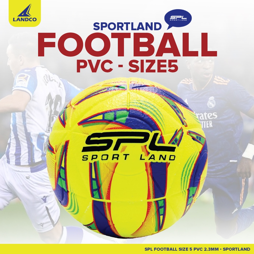 SPORTLAND ลูกฟุตบอลหนัง Football เบอร์ 5 PVC2.3mm.F5VCN32 Th (435)